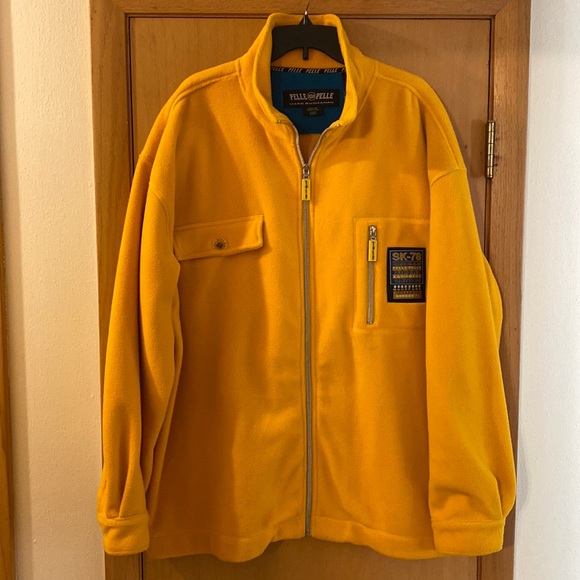 Pelle Pelle Jackets \u0026 Coats | Pelle Pelle Ski Tech Full Zip Fleece Sweatshirt Jacket Yellow Oversized Size XXL | Color: Yellow | Size: XXL | Kongxo1's
